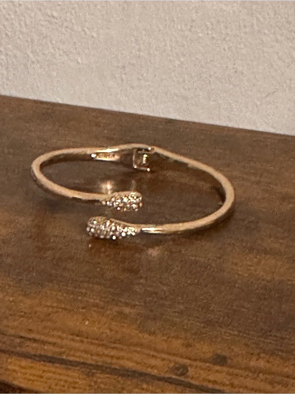 & Other Stories Rose Gold-Tone Crystal Open Cuff Bracelet